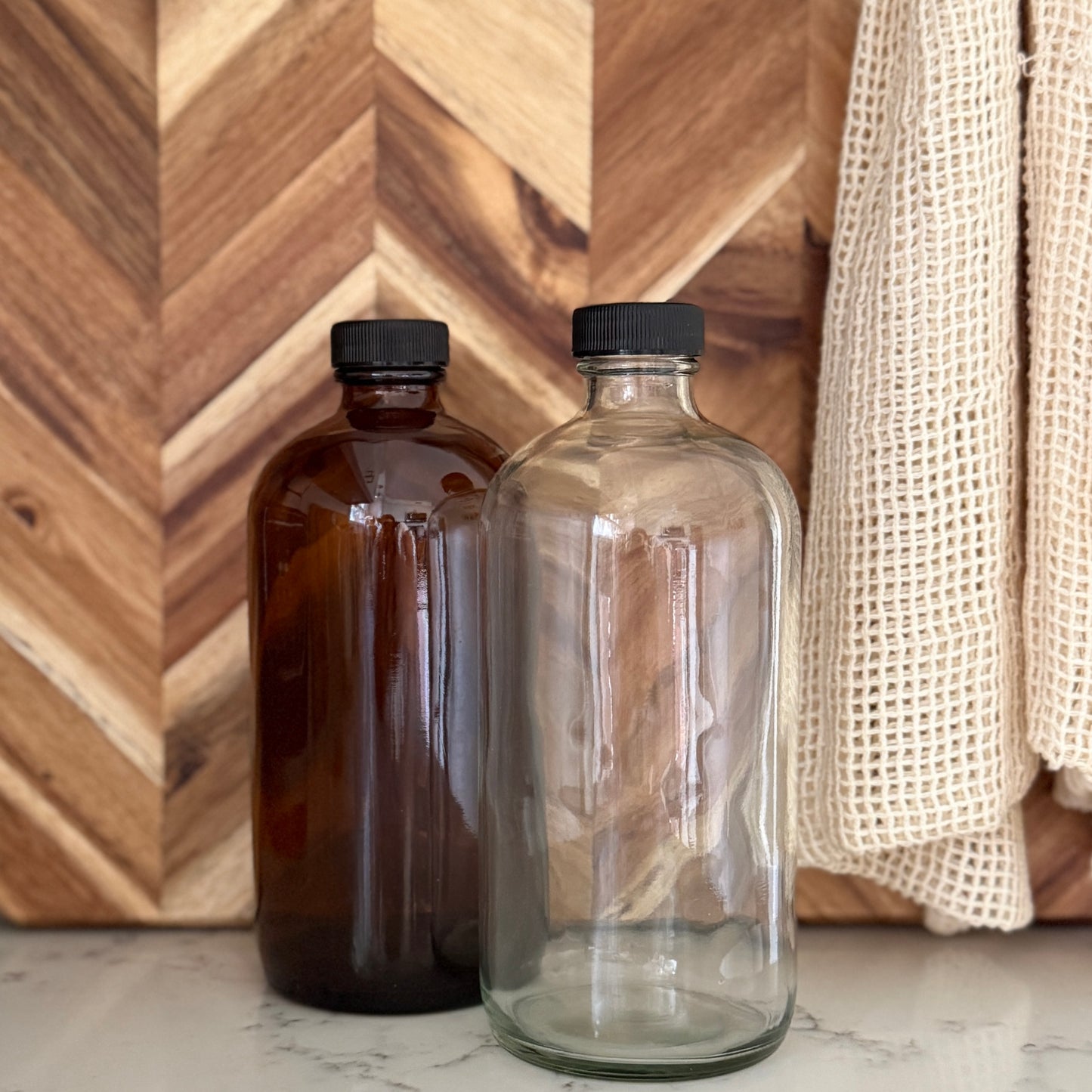 Glass Pump Bottle - 16 oz