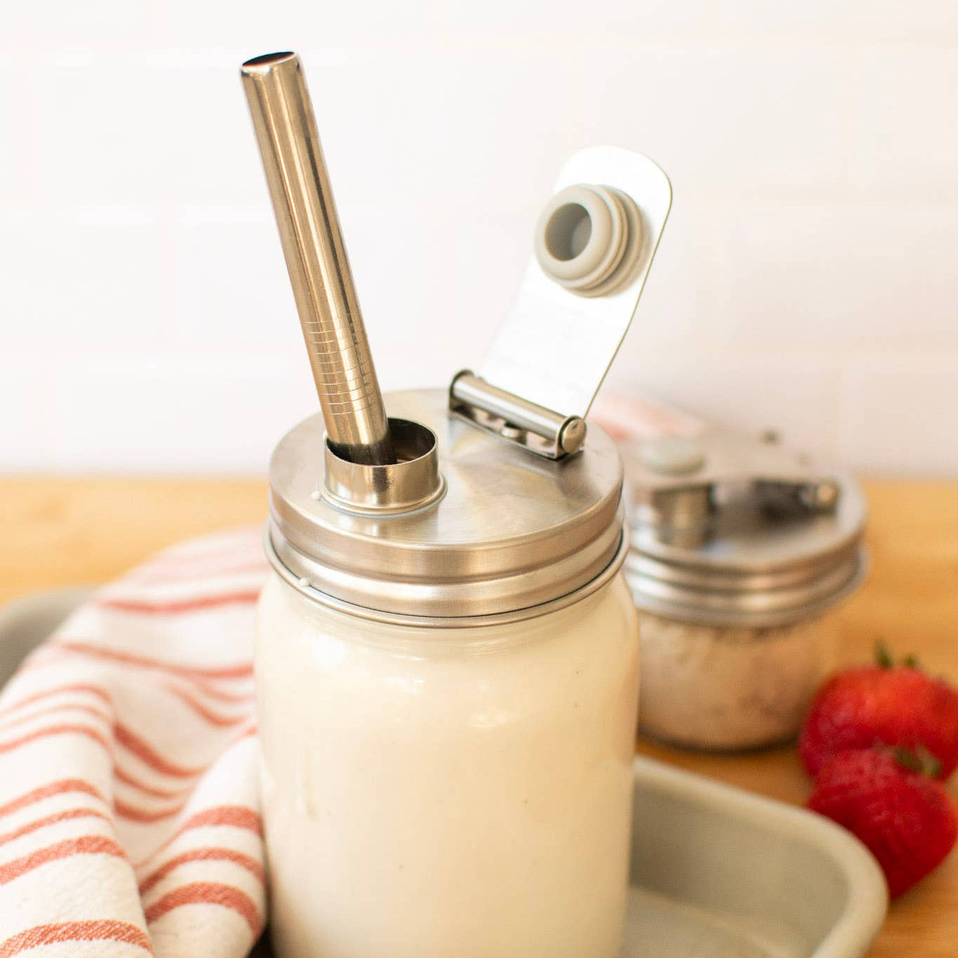 Pourable Jar Lid - Regular Mouth - Stainless Steel