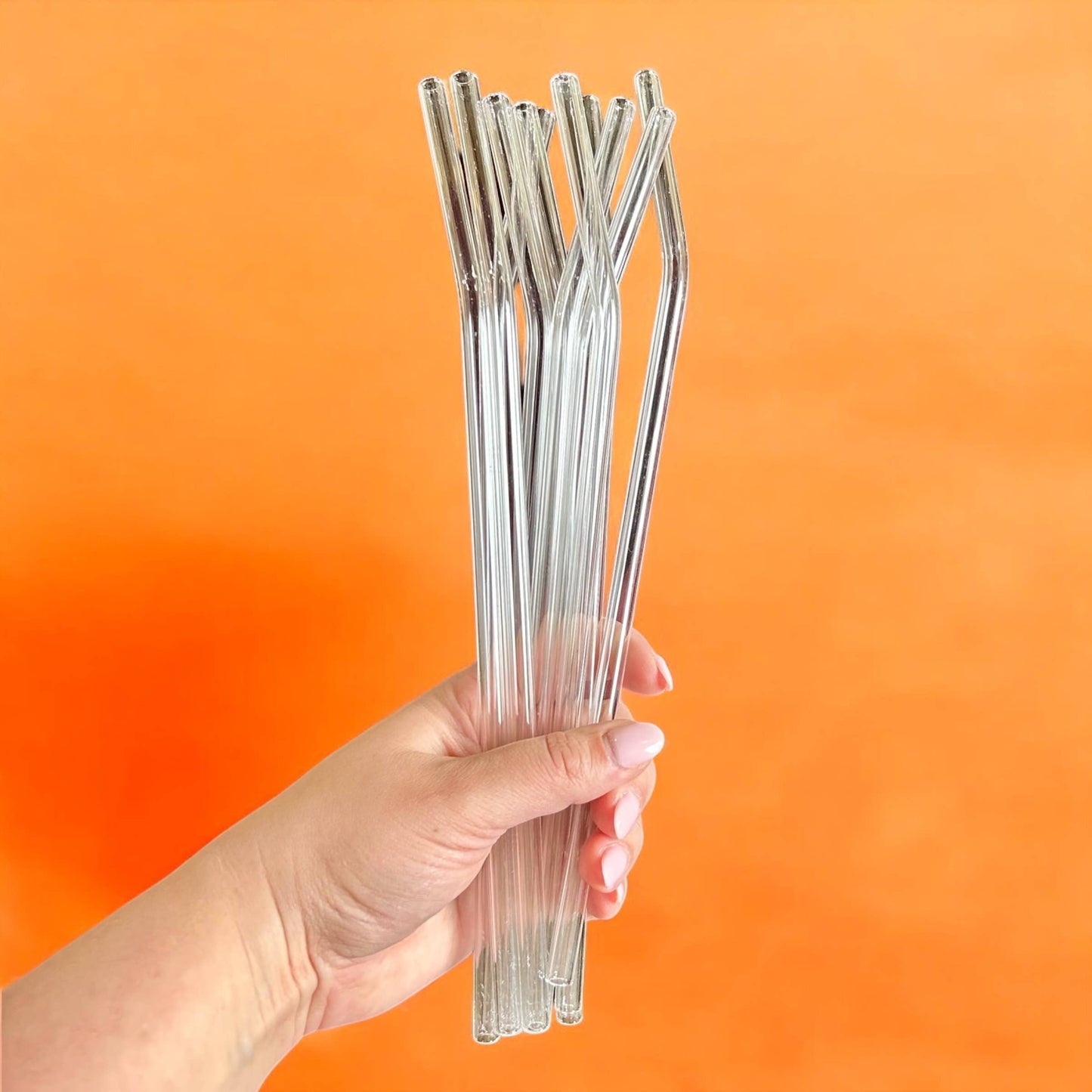 Glass Bent Straw - Extra Long