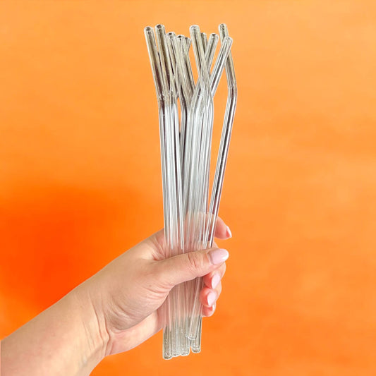 Glass Bent Straw - Extra Long