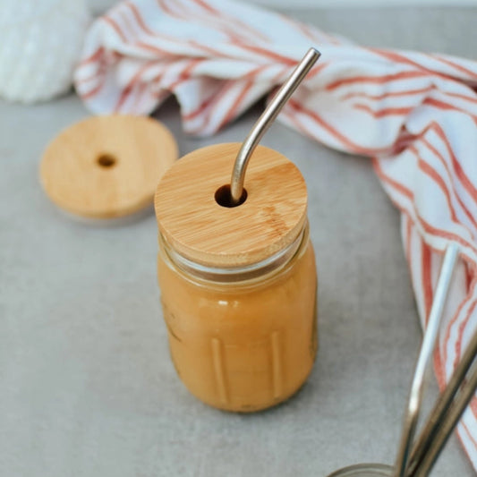 Bamboo Lid With Straw Hole