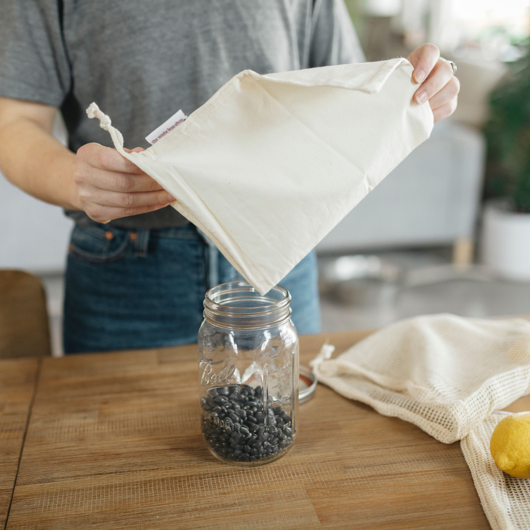 Reusable Organic Cotton Produce Bag Set – Mesh & Muslin