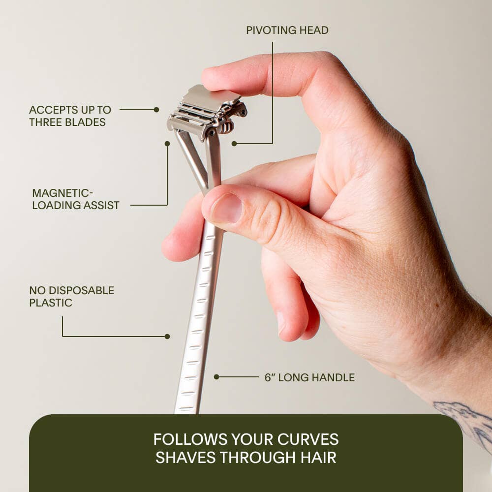 Leaf Razor - Multi-Blade, Pivoting Head Safety Razor