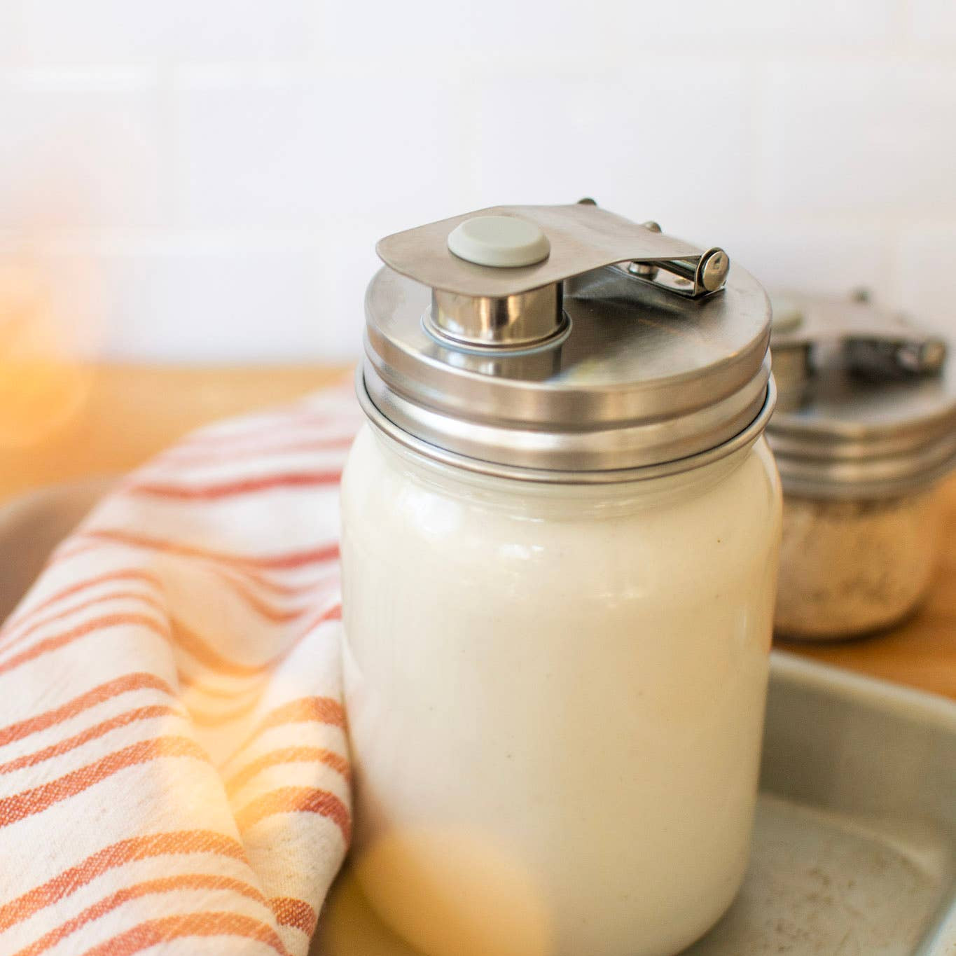 Pourable Jar Lid - Regular Mouth - Stainless Steel