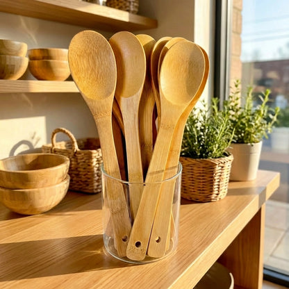Bamboo Kitchen Utensils - Spoons + Spatulas