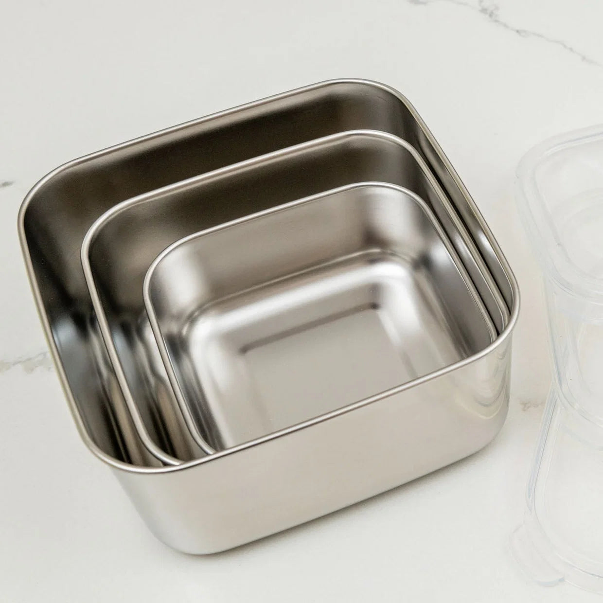 Nesting Trio - Stainless Steel + Silicone Food Storage Containers
