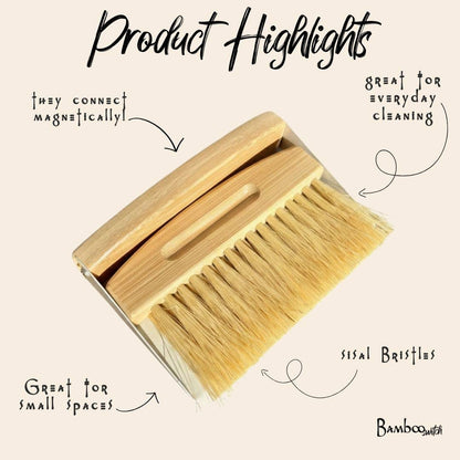 Dust Pan & Bamboo Brush