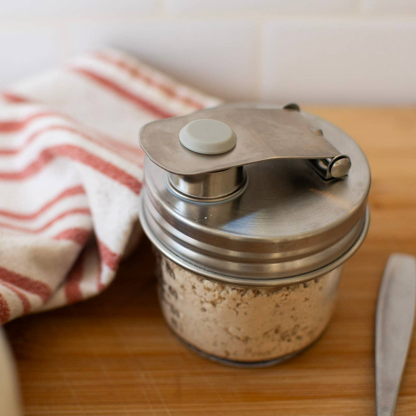 Pourable Jar Lid - Regular Mouth - Stainless Steel