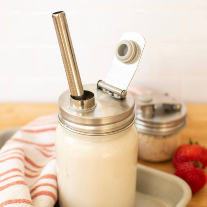 Pourable Jar Lid - Regular Mouth - Stainless Steel