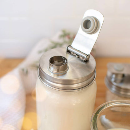 Pourable Jar Lid - Regular Mouth - Stainless Steel