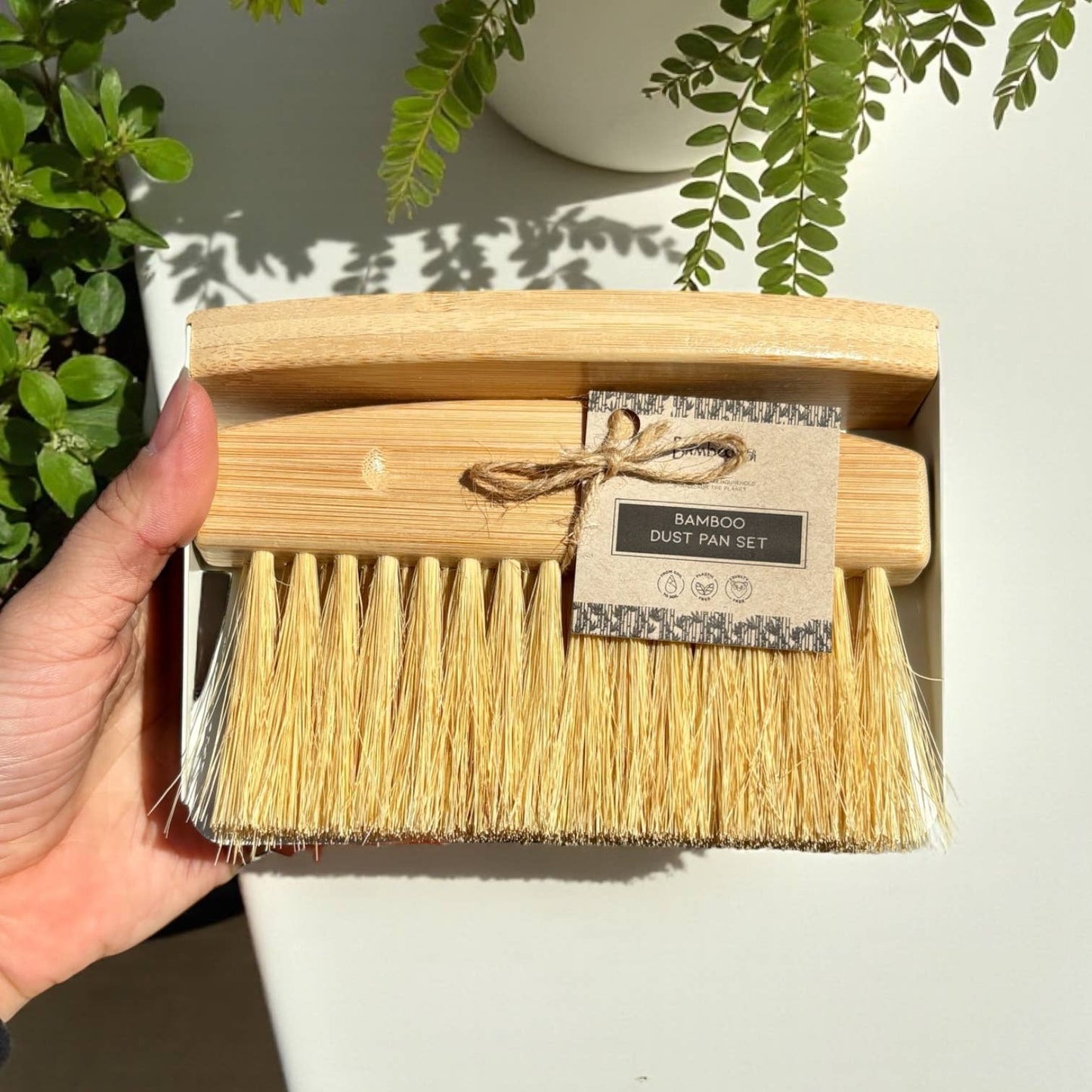 Dust Pan & Bamboo Brush